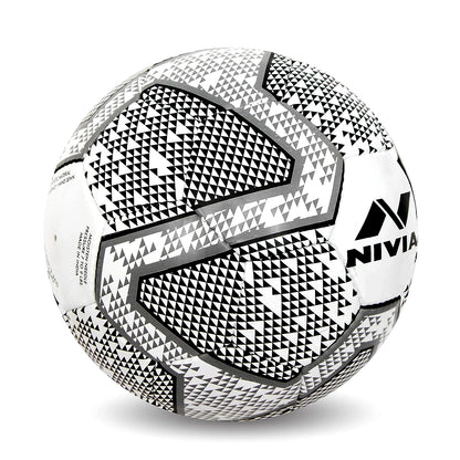 Nivia Synthetic Rubber Black And White Football