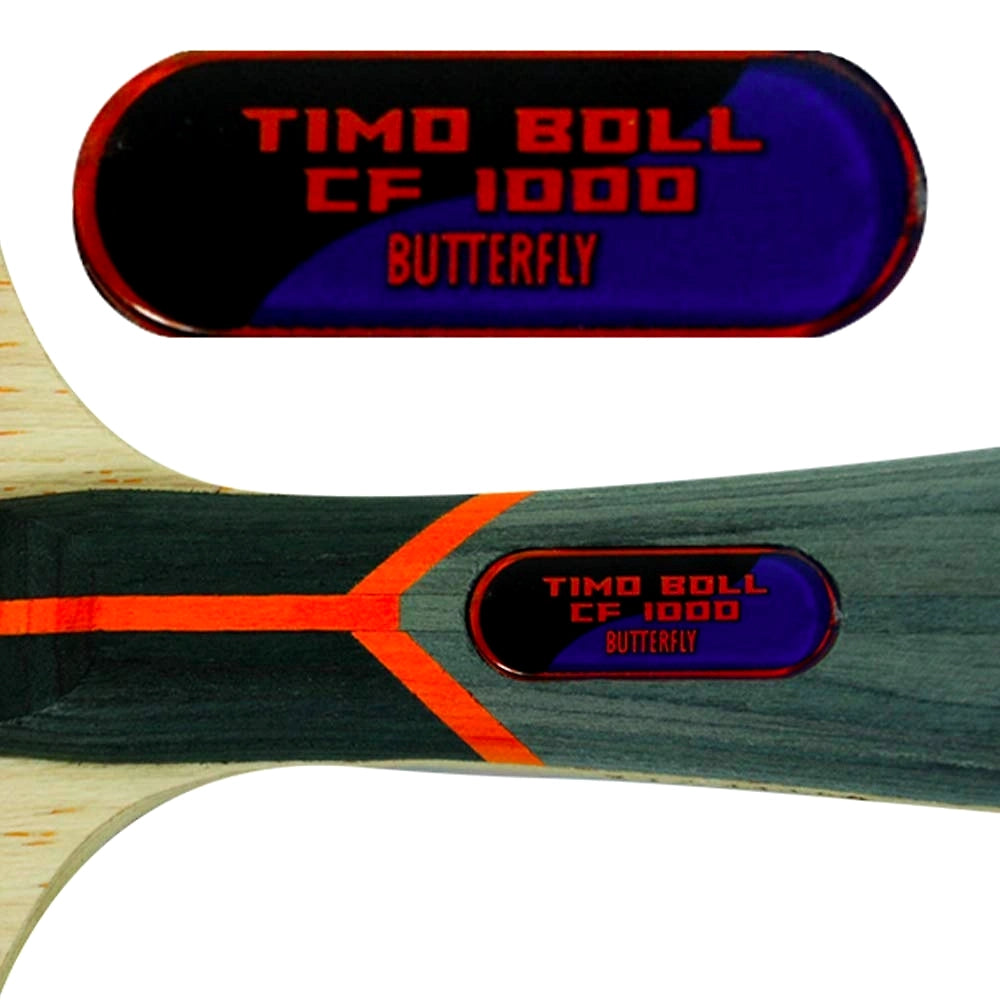 Butterfly Timo Boll CF 1000 Shakehand Ping Pong Paddle: Hybrid Wood and Carbon Fiber Table Tennis Bat for Enhanced Performance