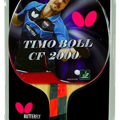 Butterfly Timo Boll CF 2000 Shakehand Ping Pong Paddle: High-Speed Table Tennis Bat for Novice to Intermediate Players
