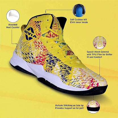 Nivia Urban Art Basketball Shoes for Men - High-Performance and Stylish Footwear for Basketball Players