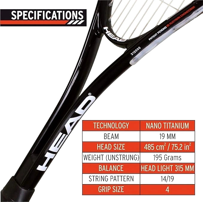 Head Nano Ti Spector 2.0 Squash Racket