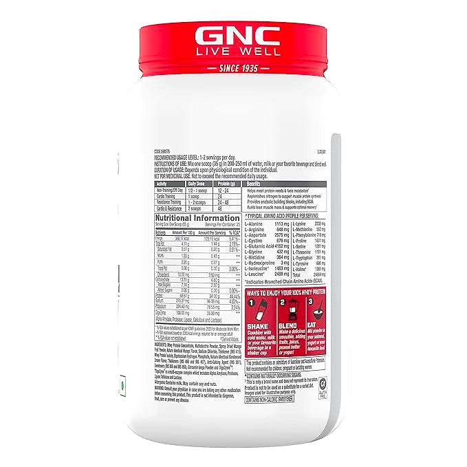 GNC Pro Performance 100% Whey Protein Powder