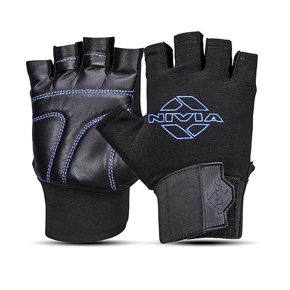 Nivia Leather Gym Glove with Wrist Wrap