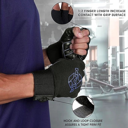 Nivia Leather Gym Glove with Wrist Wrap