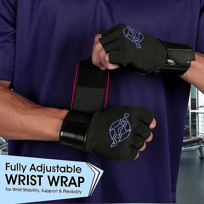 Nivia Leather Gym Glove with Wrist Wrap