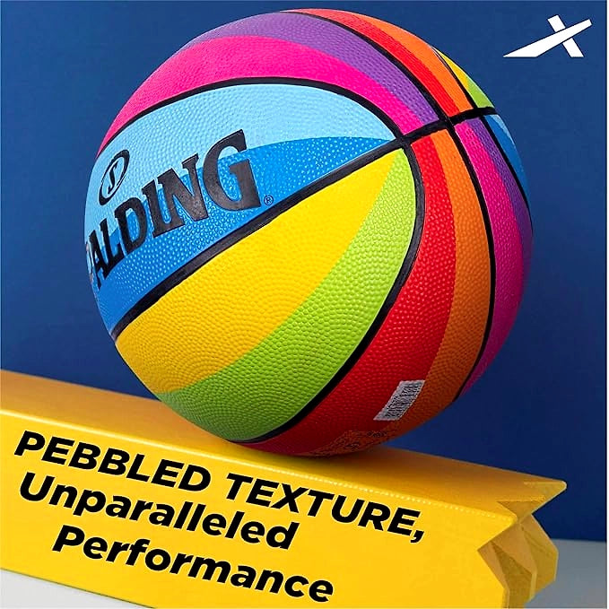 Spalding Rubber NBA Marble Rainbow Basketball