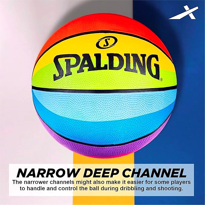 Spalding Rubber NBA Marble Rainbow Basketball
