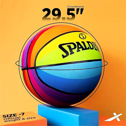 Spalding Rubber NBA Marble Rainbow Basketball