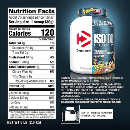 Dymatize Nutrition Iso 100 Hydrolyzed Whey Protein Isolate Powder: Rapidly Absorbing Protein for Muscle Building and Repair