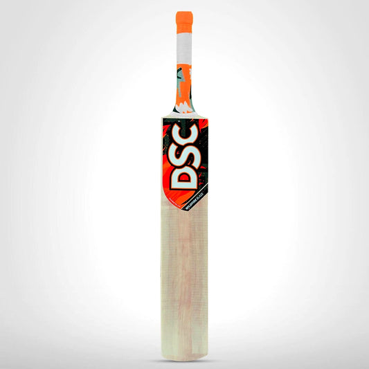 DSC WILDFIRE BLAZE TENNIS CRICKET BAT: Kashmir Willow Bat for Junior Players with Cross Weave Tape and Toe Guard