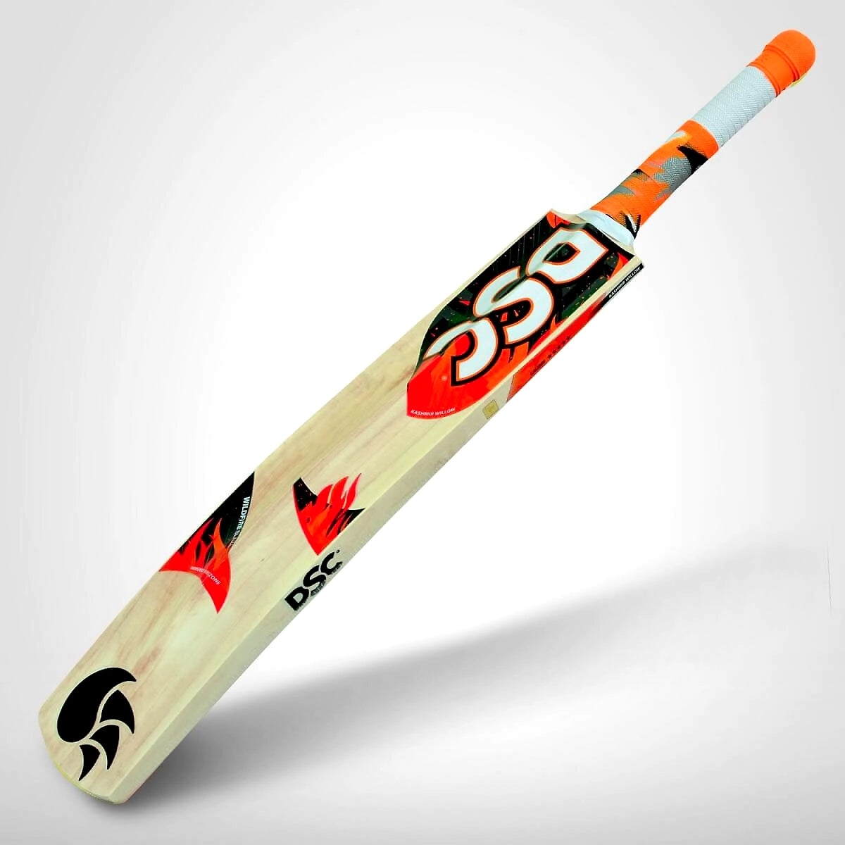 DSC WILDFIRE BLAZE TENNIS CRICKET BAT: Kashmir Willow Bat for Junior Players with Cross Weave Tape and Toe Guard