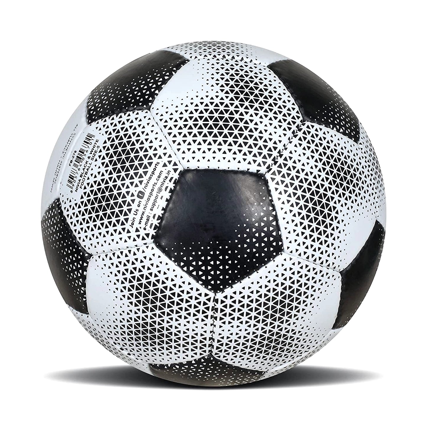 Nivia Black & White FB-278 Rubberized Stitched Football
