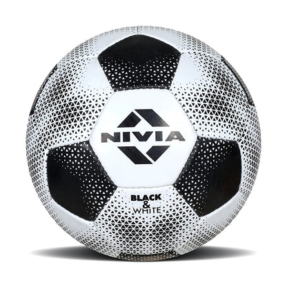 Nivia Black & White FB-278 Rubberized Stitched Football