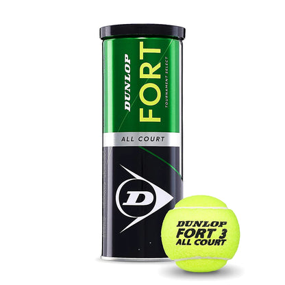Dunlop Fort All Court Tennis Balls (Green) - 1 Can (3 Balls): The Preferred Choice of Professionals and Enthusiasts for Unmatched Performance on All Courts