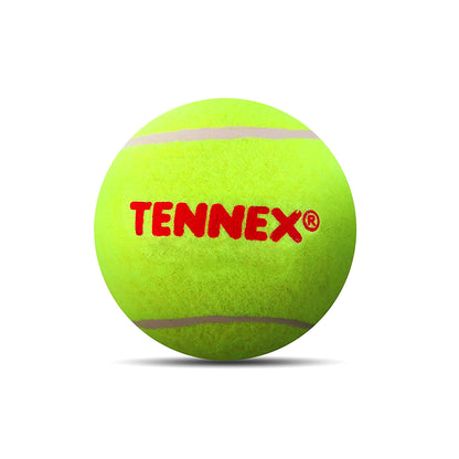 TENNEX Cricket Tennis Ball Yellow Heavy (Pack of 6 Balls)