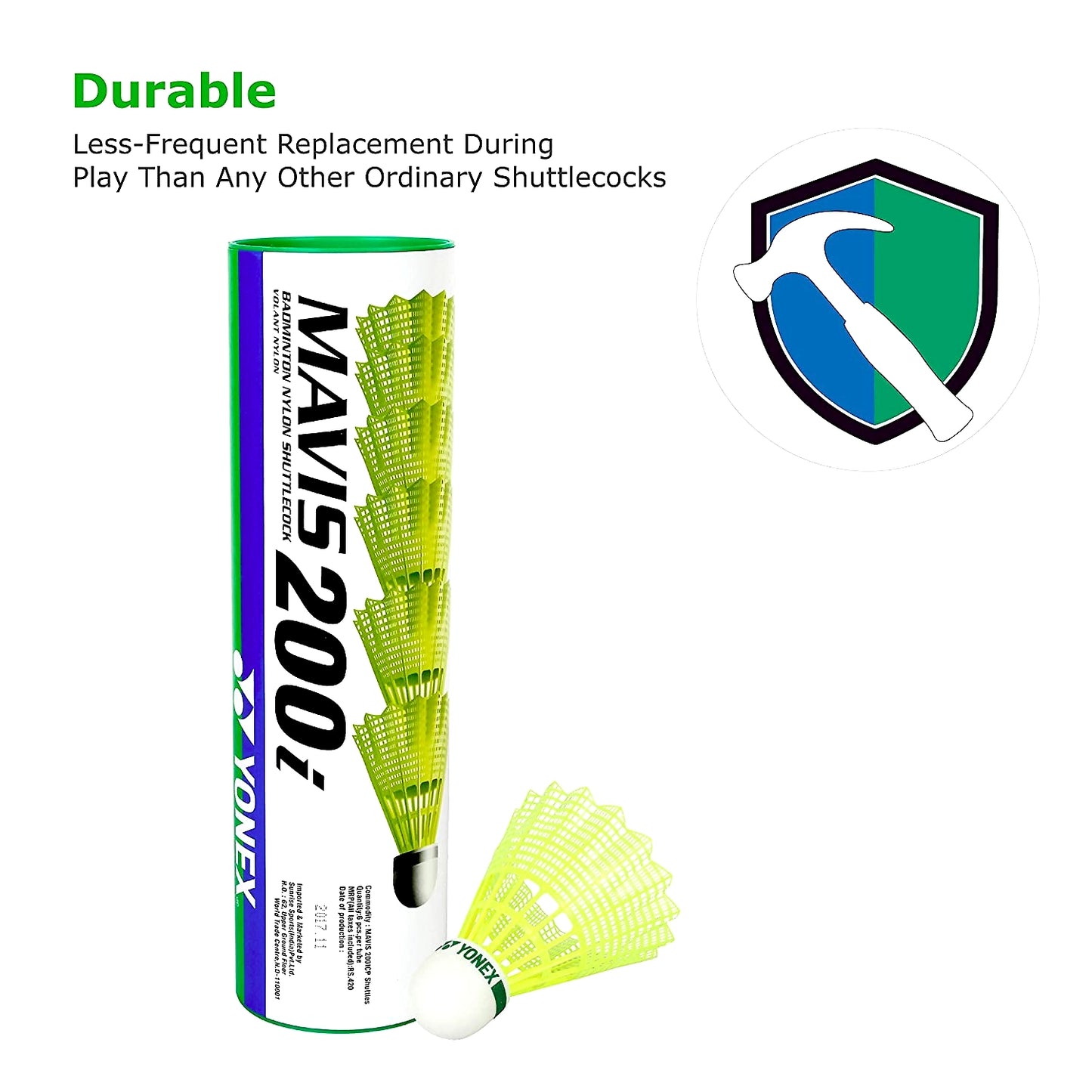 Yonex Mavis 200 I Badminton Nylon Shuttle