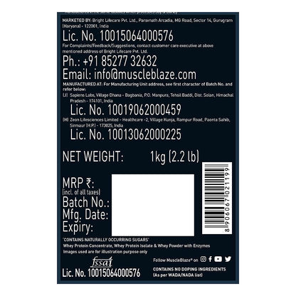 MuscleBlaze 100% Whey Protein Supplement Powder