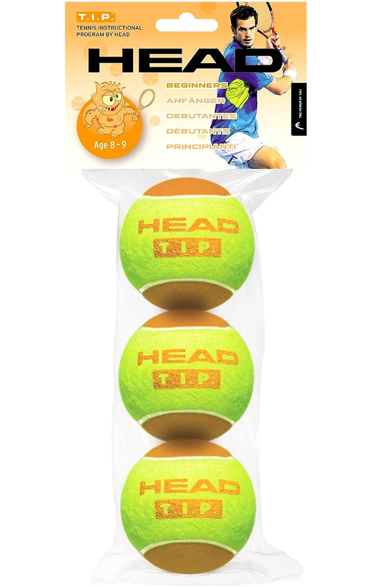 HEAD T.I.P. II Orange Tennis Ball (1 Can, 3 Balls)
