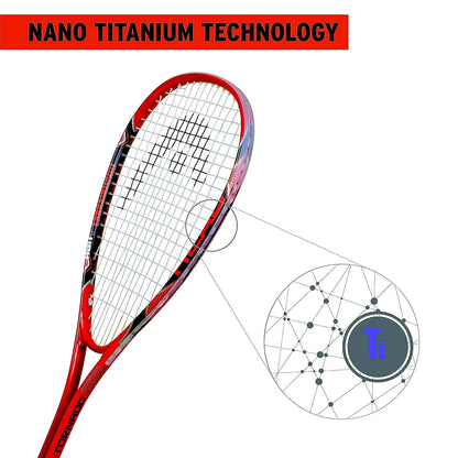 Head Graphite-Titanium-Lined Nano Ti Tornado Squash Racket